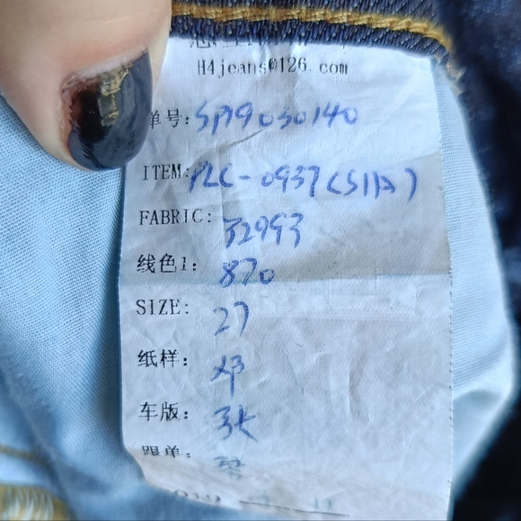 US27👖Buffalo David Bitton Mi-waist  Skinny Jeans - Dark Blue Distressed - Picture 12 of 12